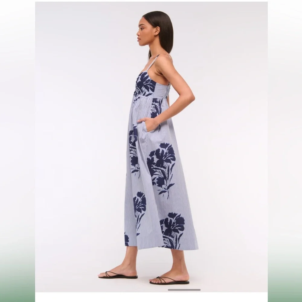 Abercrombie & Fitch Blue Sleeveless Maxi Sundress